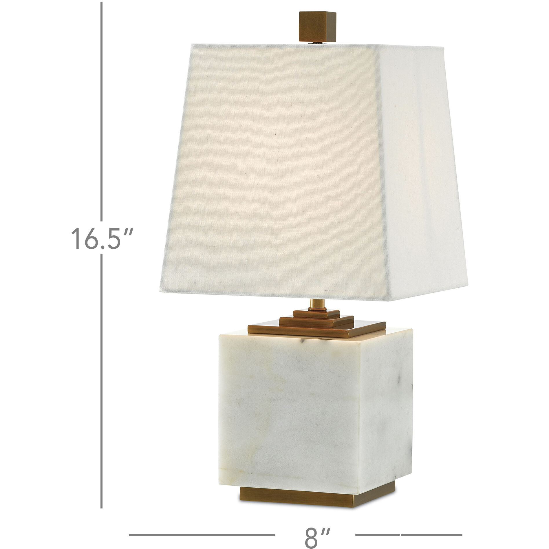 Annelore 16.5 inch 60 watt White/Antique Brass Table Lamp Portable Light