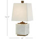 Annelore 16.5 inch 60 watt White/Antique Brass Table Lamp Portable Light