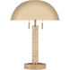 Miles 21.75 inch 7 watt Brass/Natural Table Lamp Portable Light