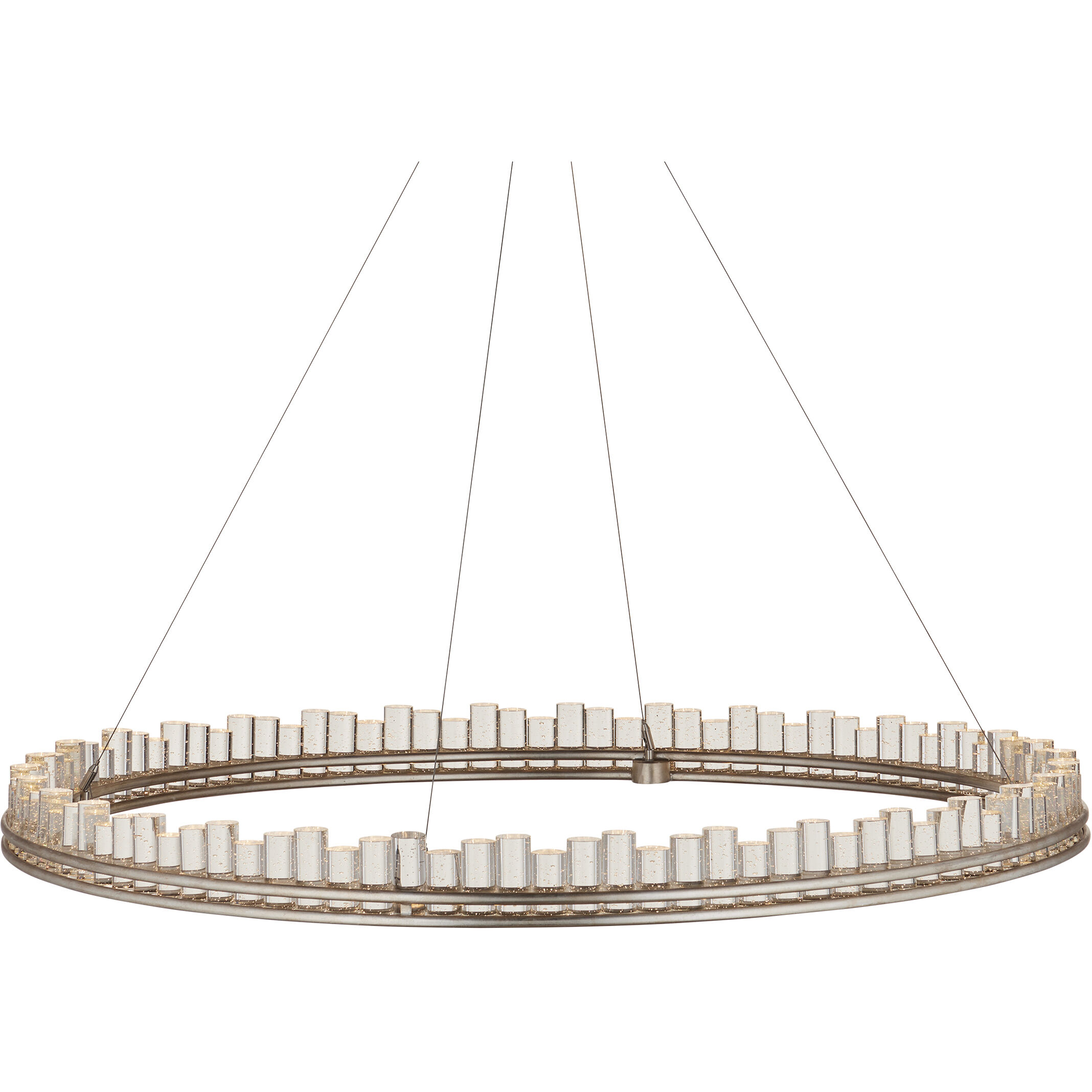 Pleiades 1 Light 50.75 inch Contemporary Silver Leaf/ Contemporary Silver/Clear Chandelier Ceiling Light, Large