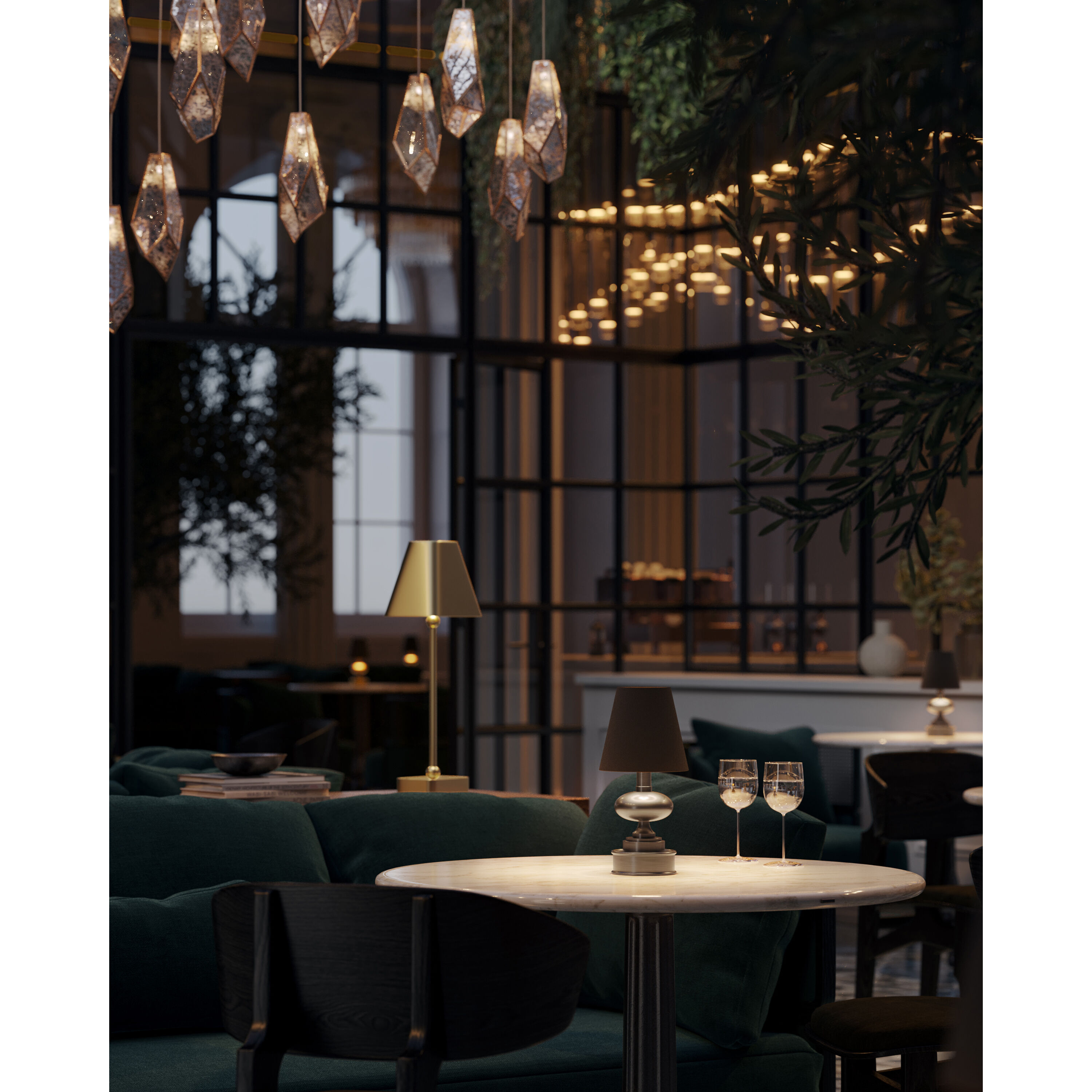 Galavant 12 inch 2.8 watt Brushed Nickel Cordless Table Lamp Portable Light