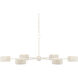 Monreale 6 Light 54 inch White Chandelier Ceiling Light
