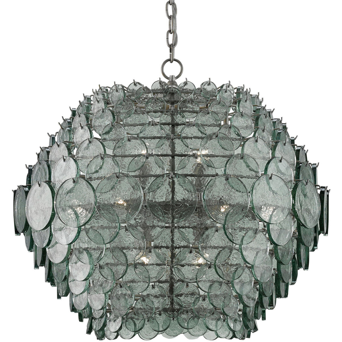 Braithwell 14 Light 29.5 inch Painted Silver Granello Chandelier Ceiling Light
