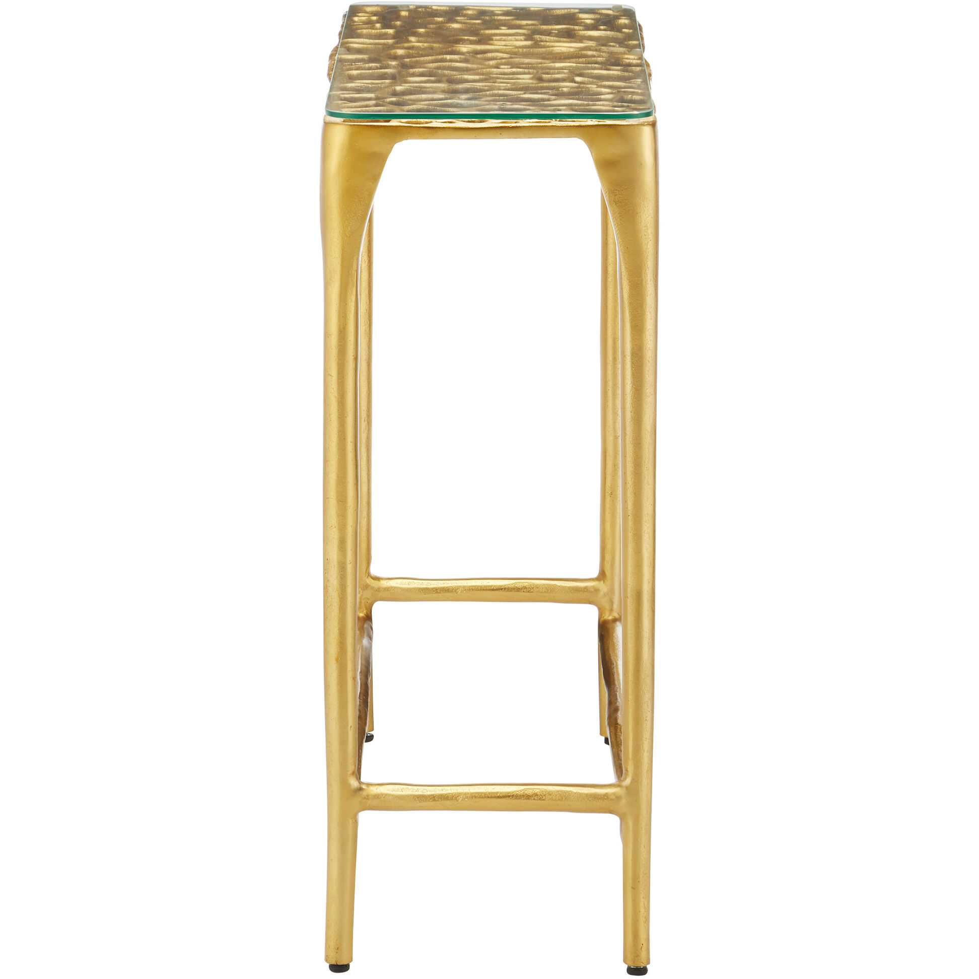 Honeycomb 36 X 11.75 inch Gold/Clear Console Table