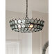 Augustus 6 Light 25.75 inch Satin Black and Clear Chandelier Ceiling Light, Small, Bunny Williams Collection