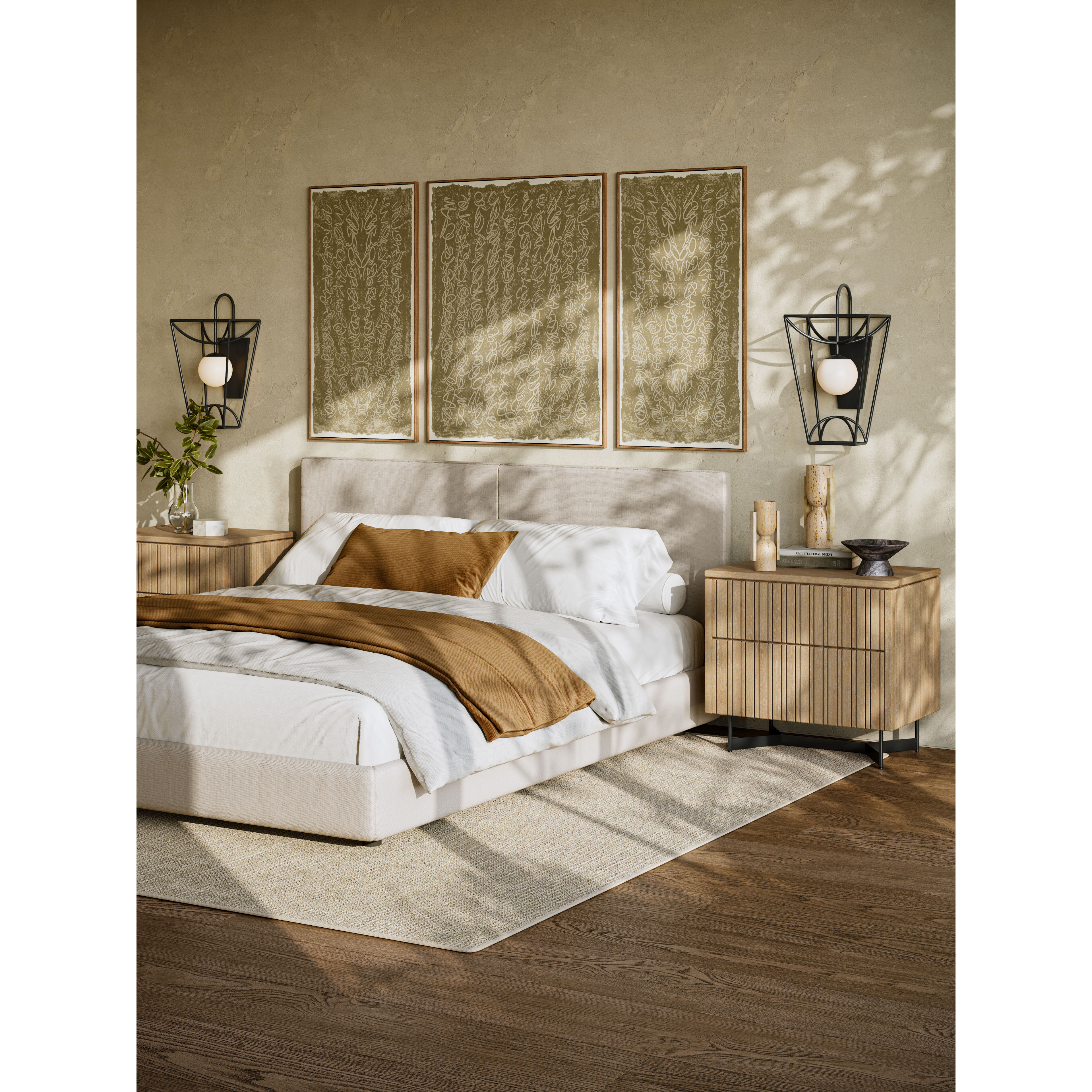 Rochefort 1 Light 23.5 inch Black/White Indoor/Outdoor Wall Sconce, Small