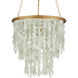 Verre de Mer 1 Light 19 inch Seaglass/Contemporary Gold Chandelier Ceiling Light, Small