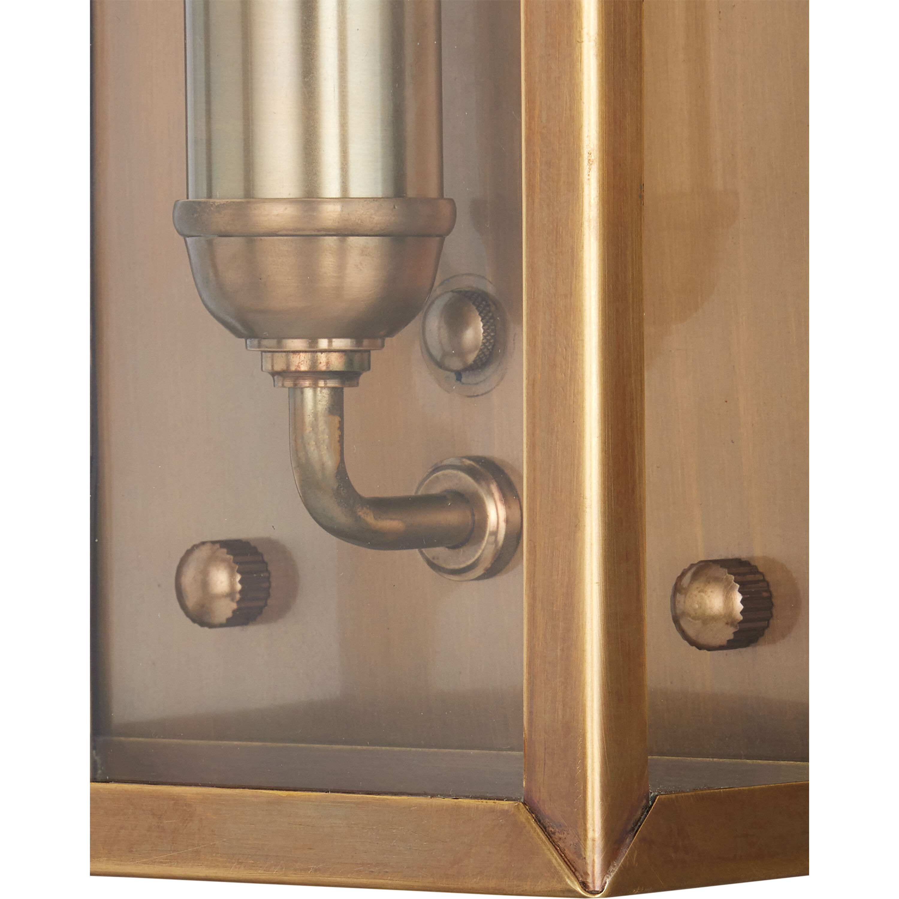 Royster 1 Light 13.75 inch Antique Brass/Clear Outdoor Wall Sconce
