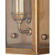 Royster 1 Light 13.75 inch Antique Brass/Clear Outdoor Wall Sconce