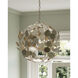 Lunaria 1 Light 21.5 inch Contemporary Silver Leaf/Contemporary Silver Orb Chandelier Ceiling Light