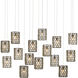 Regatta 15 Light 48 inch Cupertino and Silver Multi-Drop Pendant Ceiling Light