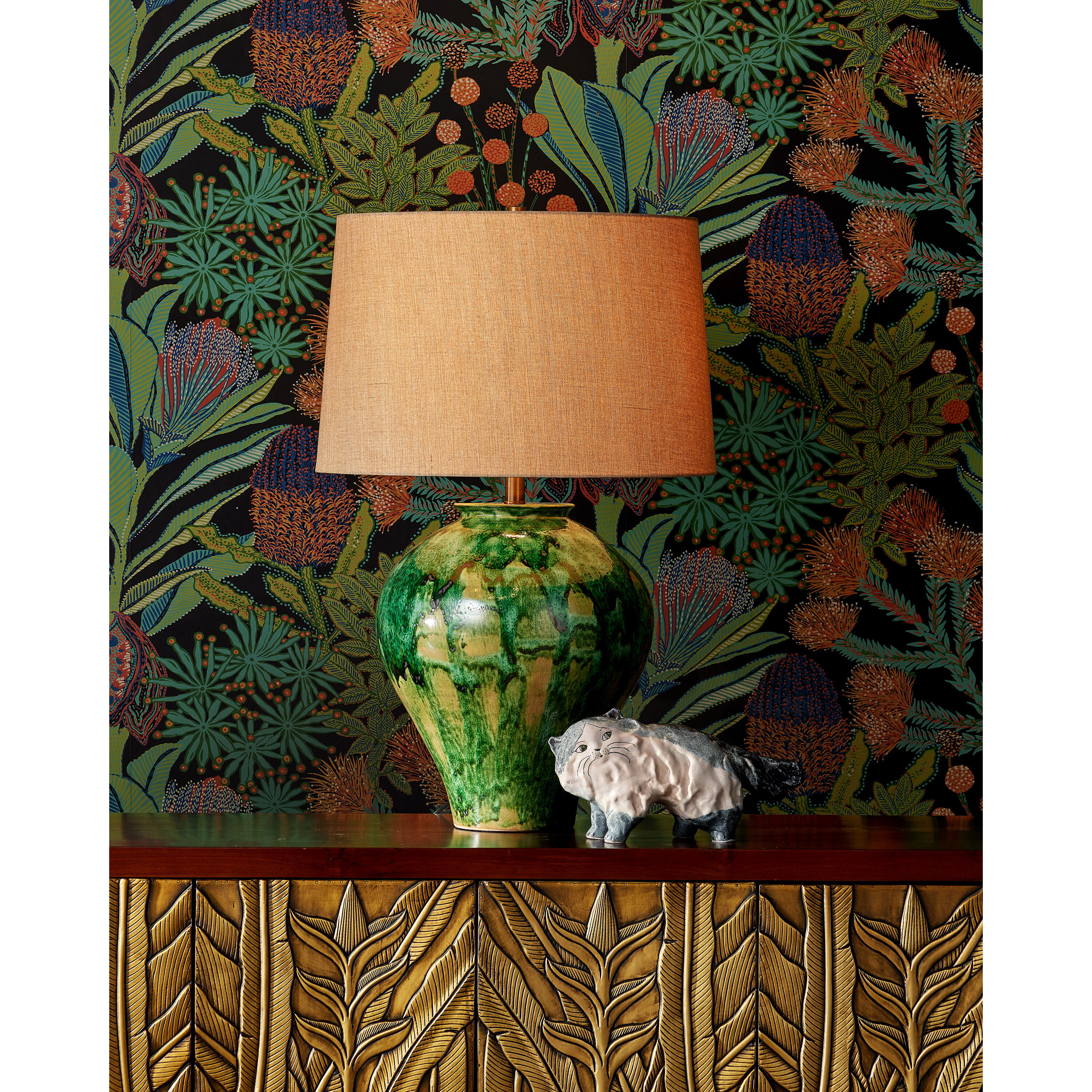 Blarney 31 inch 150.00 watt Green Table Lamp Portable Light