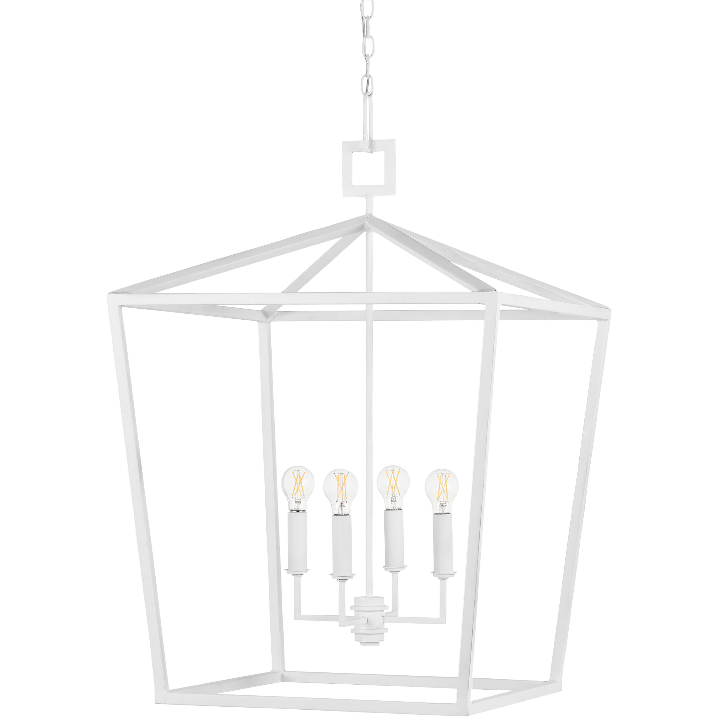 Denison 5 Light 32 inch Gesso White Chandelier Ceiling Light