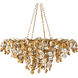 Lucullan 14 Light 43.5 inch Contemporary Gold Leaf/Contemporary Gold/Natural Chandelier Ceiling Light