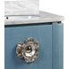 Briallen 30 X 34.25 inch Lacquered Blue Linen/Natural/White/Polished Nickel Vanity with Undermount Sink