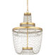 Mademoiselle 3 Light 22 inch Clear/Contemporary Gold Leaf/Contemporary Gold Chandelier Ceiling Light, Medium