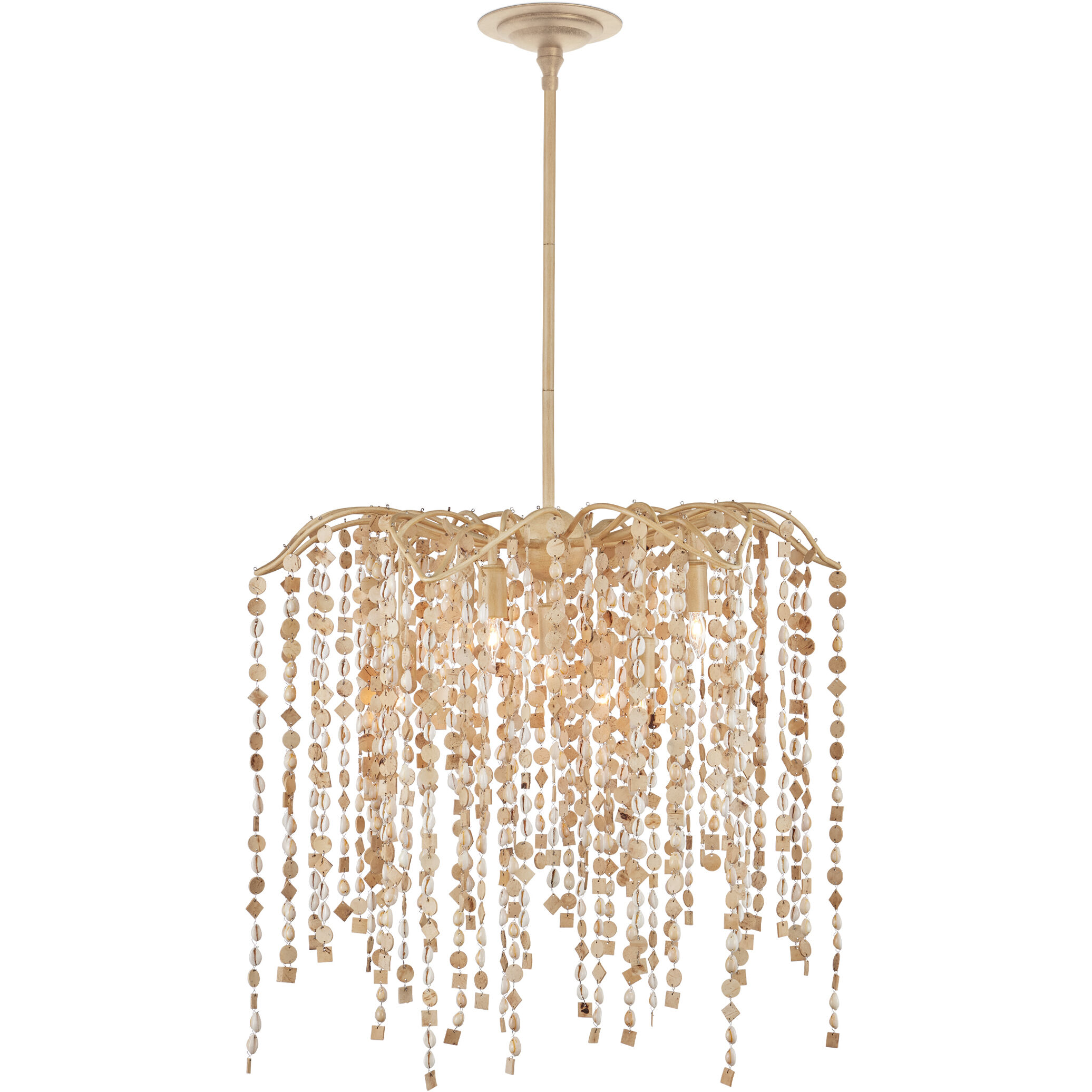 Kealia 7 Light 24.5 inch Natural/Coco Cream Chandelier Ceiling Light, Medium