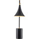 Bibliophile 23 inch 6 watt Matte Black/Matte Brass Table Lamp Portable Light