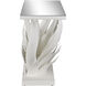 Agave 60.25 inch Gesso White and Mirror Console Table, Marjorie Skouras Collection