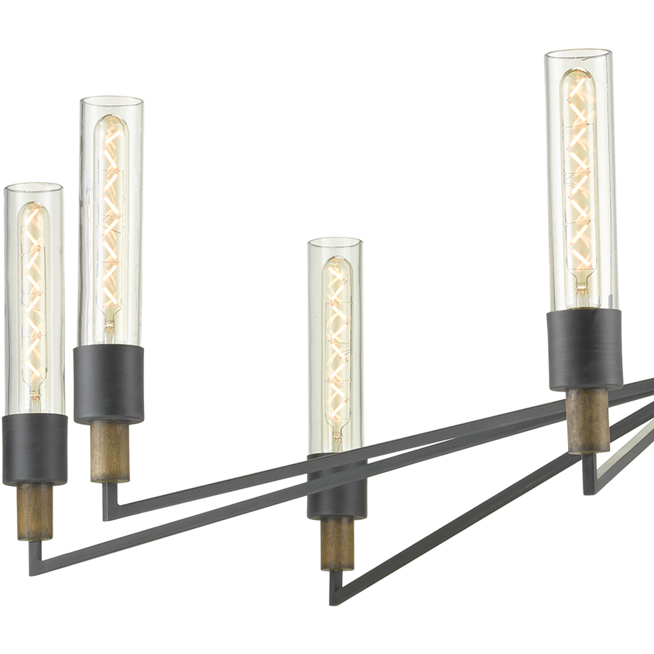 Delgado 8 Light 51.75 inch Antique Black/Reclaimed Wood Chandelier Ceiling Light