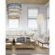 St. Barts 7 Light 33 inch Sugar White/Mist Blue/Demin Blue/Natural Rope Chandelier Ceiling Light