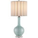 Celadon 29.75 inch 150 watt Celadon Crackle/Clear/Antique Brass Table Lamp Portable Light