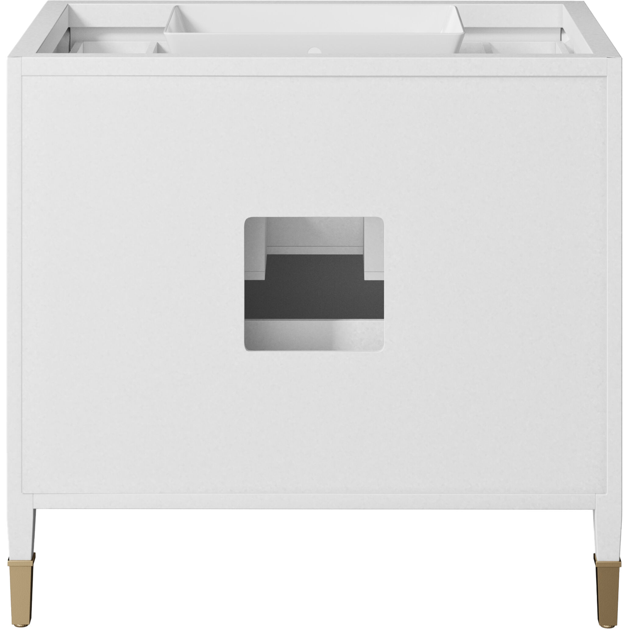 Verona 36 X 34 inch Acrylic White/Natural/White/Champagne Vanity with Undermount Sink