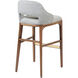Inga 38 inch Morel Brown/Brushed Brass/Greenlight Powder Bar Stool
