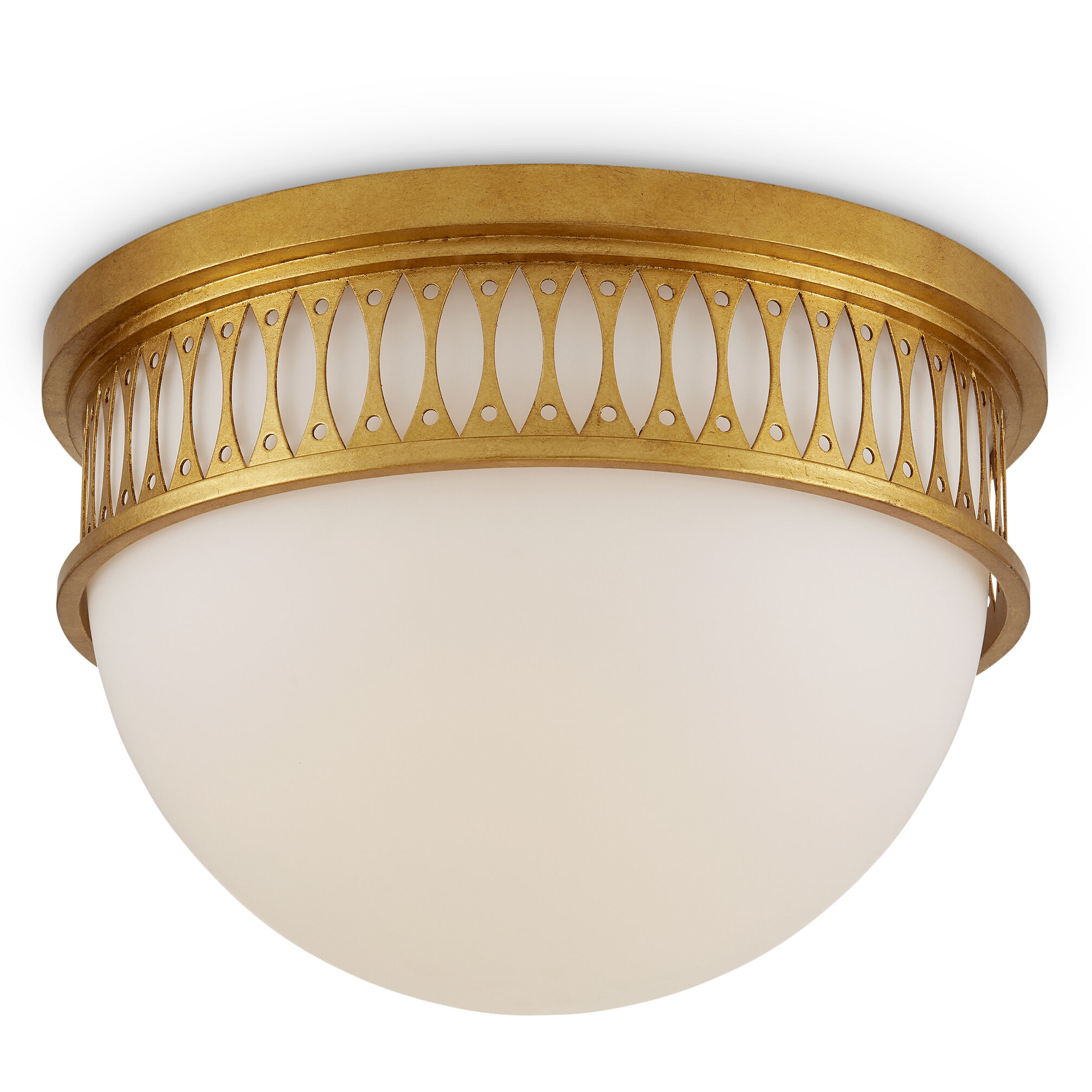 Lola 1 Light 16.25 inch Contemporary Gold Leaf/Painted Contemporary Gold Flush Mount Ceiling Light, Bunny Williams Collection