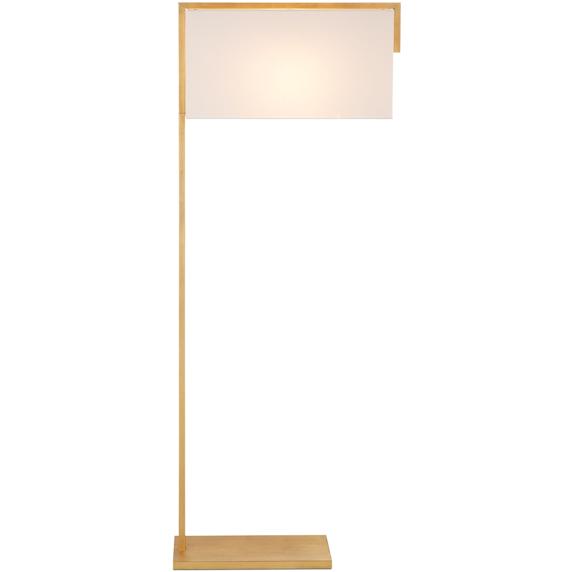 Gambit 63.5 inch 60 watt Contemporary Gold Leaf Floor Lamp Portable Light