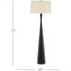 Montenegro 73 inch 150 watt Matte Black Floor Lamp Portable Light