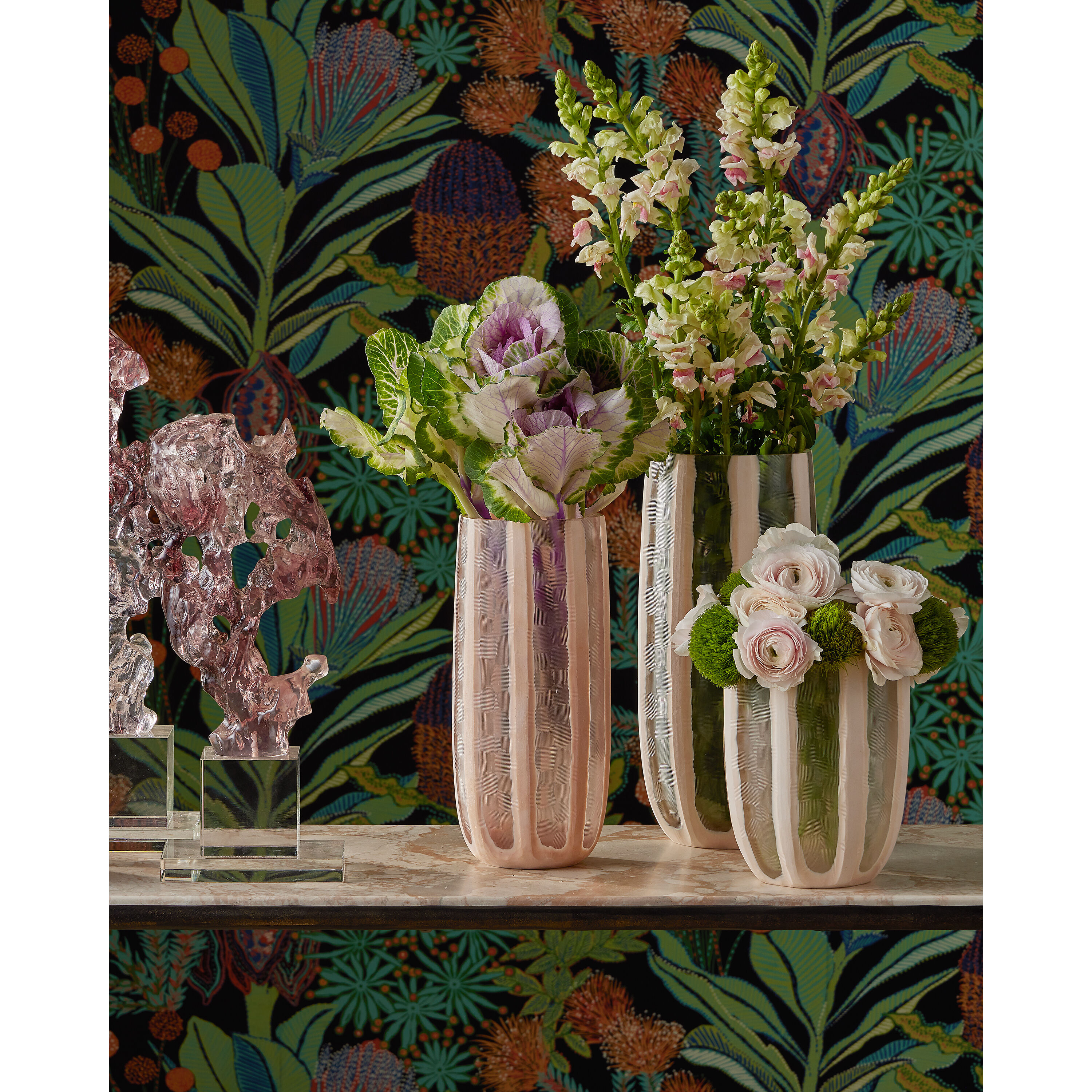 Merletto 12.5 inch Vases, Set of 3