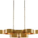 Grand Lotus 6 Light 50.5 inch Antique Gold Leaf Chandelier Ceiling Light