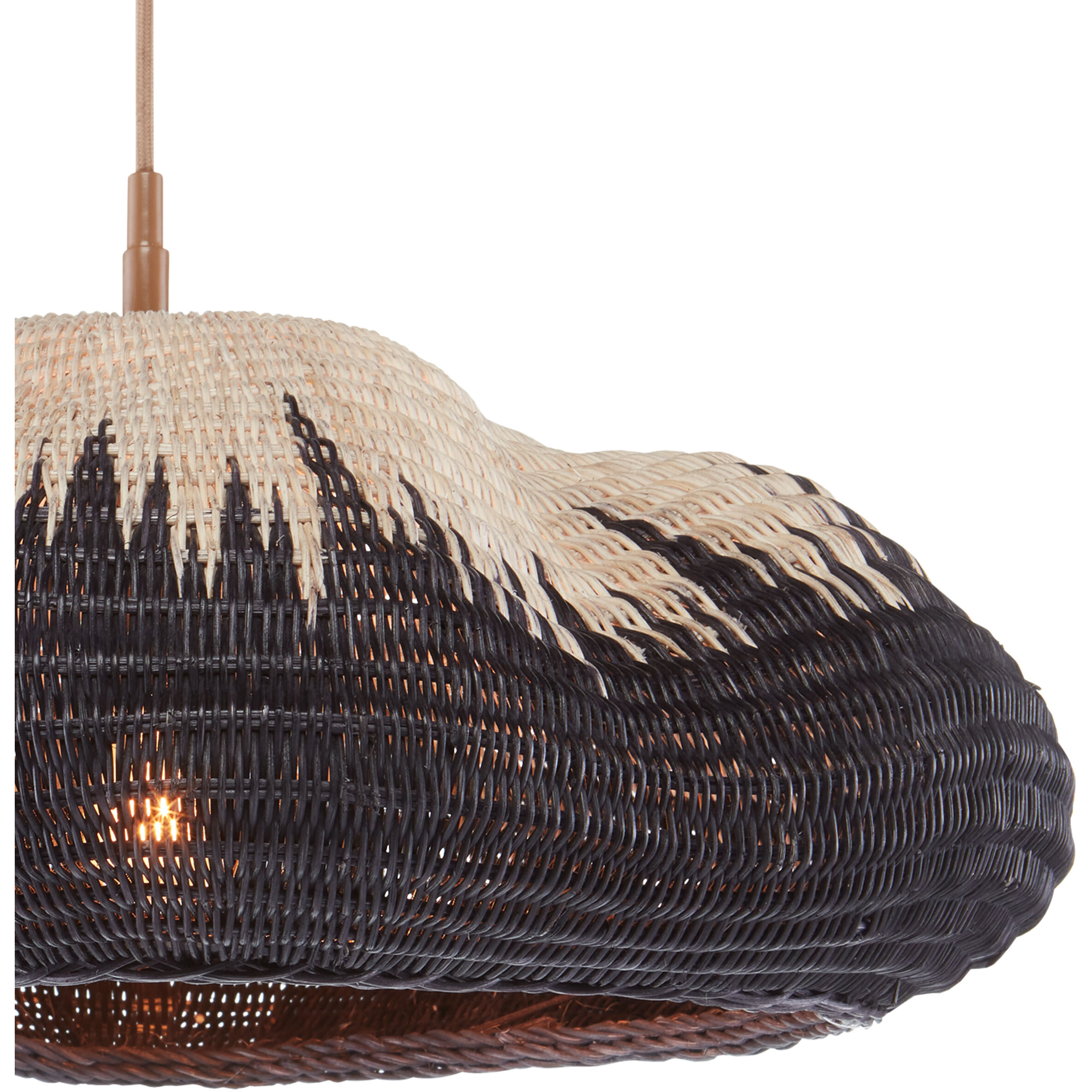 Comme Des Paniers 1 Light 23 inch Khaki/Black Pendant Ceiling Light