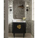 Briallen 30 X 34.25 inch Caviar Black/Natural/White/Light Antique Brass Vanity with Undermount Sink