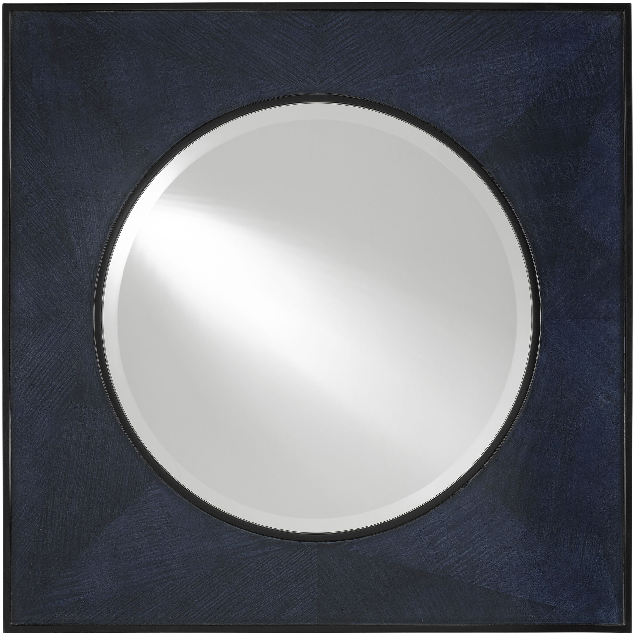 Kallista 36 X 36 inch Dark Sapphire/Caviar Black/Mirror Wall Mirror