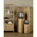Santos 76 inch Sea Sand/Brass Room Divider Screen
