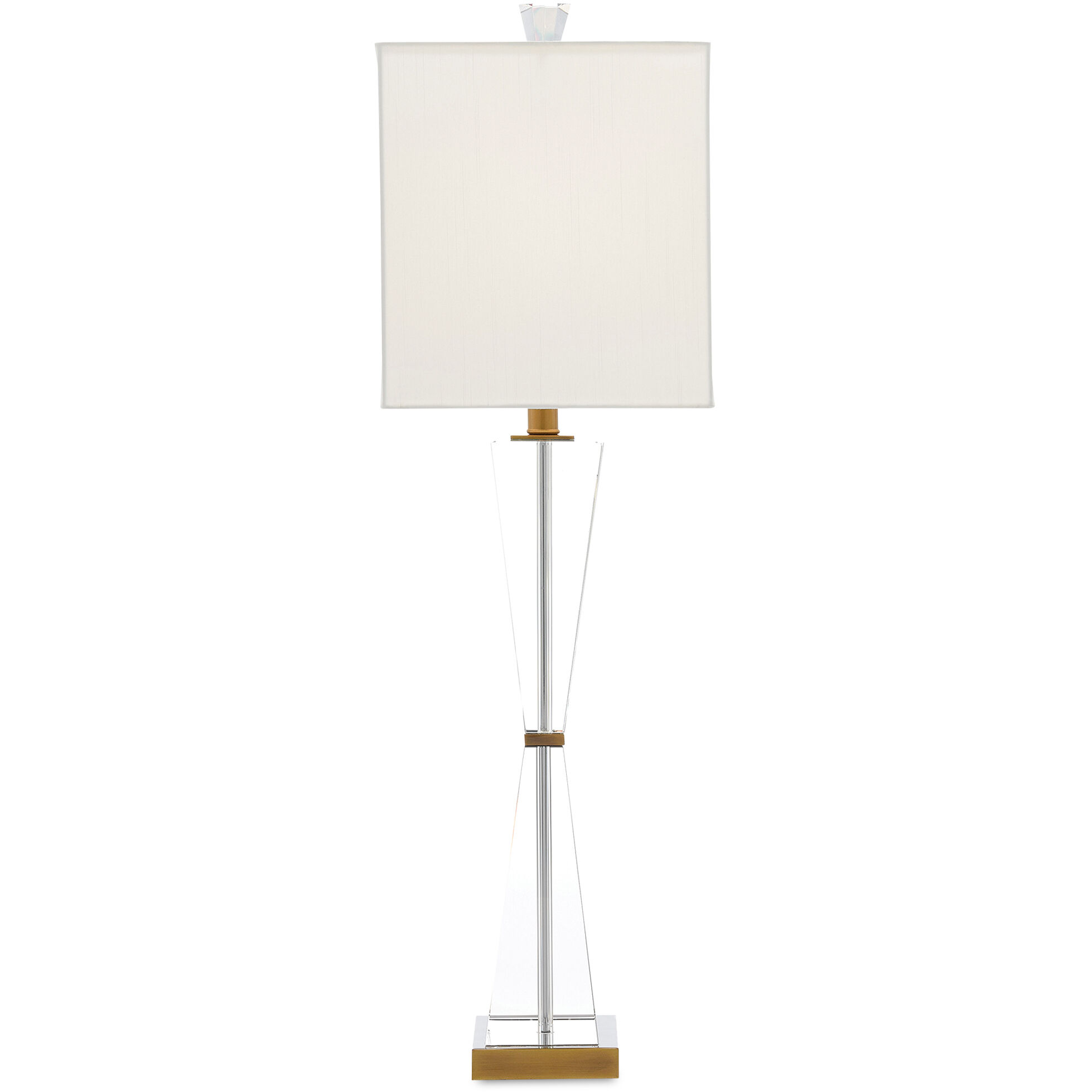 Laelia 34 inch 150 watt Clear/Antique Brass Table Lamp Portable Light