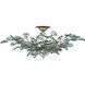 Baobab 8 Light 33.5 inch Contemporary Silver Leaf/Clear Semi-Flush Mount Ceiling Light