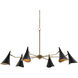 Library 6 Light 62 inch Oil Rubbed Bronze/Antique Brass Chandelier Ceiling Light