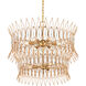 Marquise 9 Light 30 inch Clear/Luxor Gold Chandelier Ceiling Light, Medium