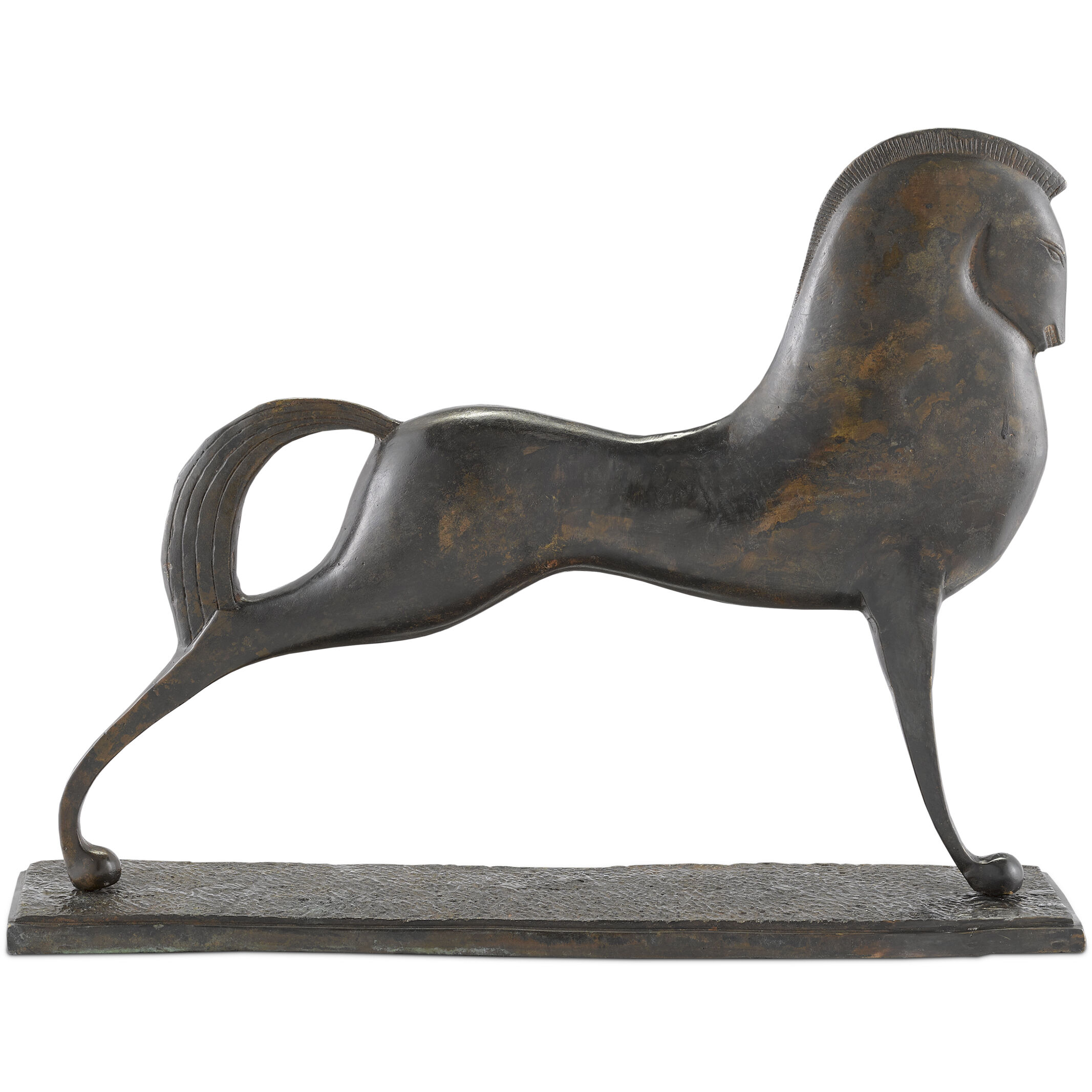 Assyrian Bronze Horse 19.5 X 14.75 inch Sculpture