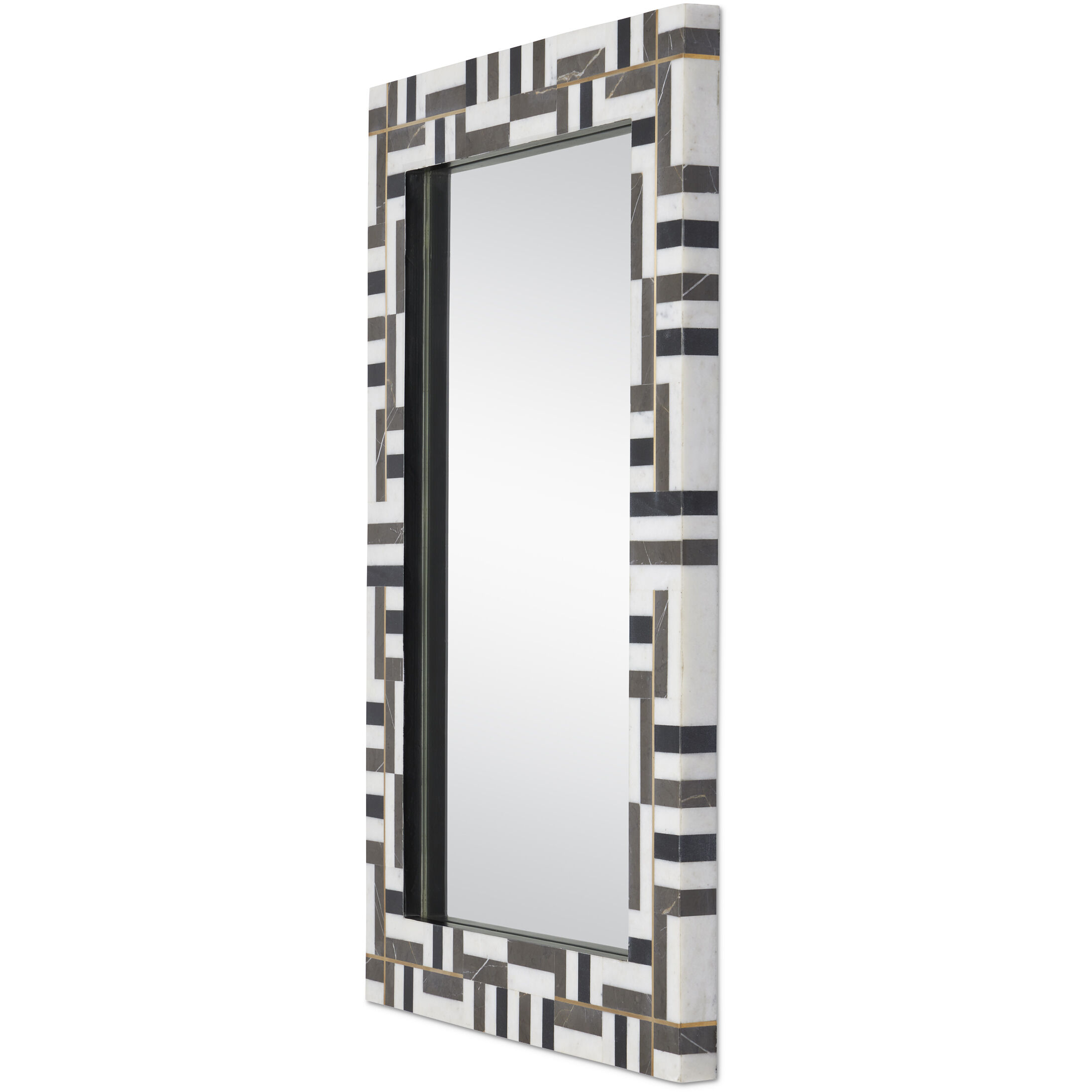 Gentry 39.5 X 28.25 inch Natural and Brass and Mirror Mirror
