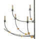 Balladier 12 Light 45.5 inch Hiroshi Gray/Contemporary Gold Leaf Chandelier Ceiling Light