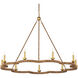 Savoie 9 Light 43 inch Natural/Contemporary Gold Leaf Chandelier Ceiling Light, Suzanne Duin Collection