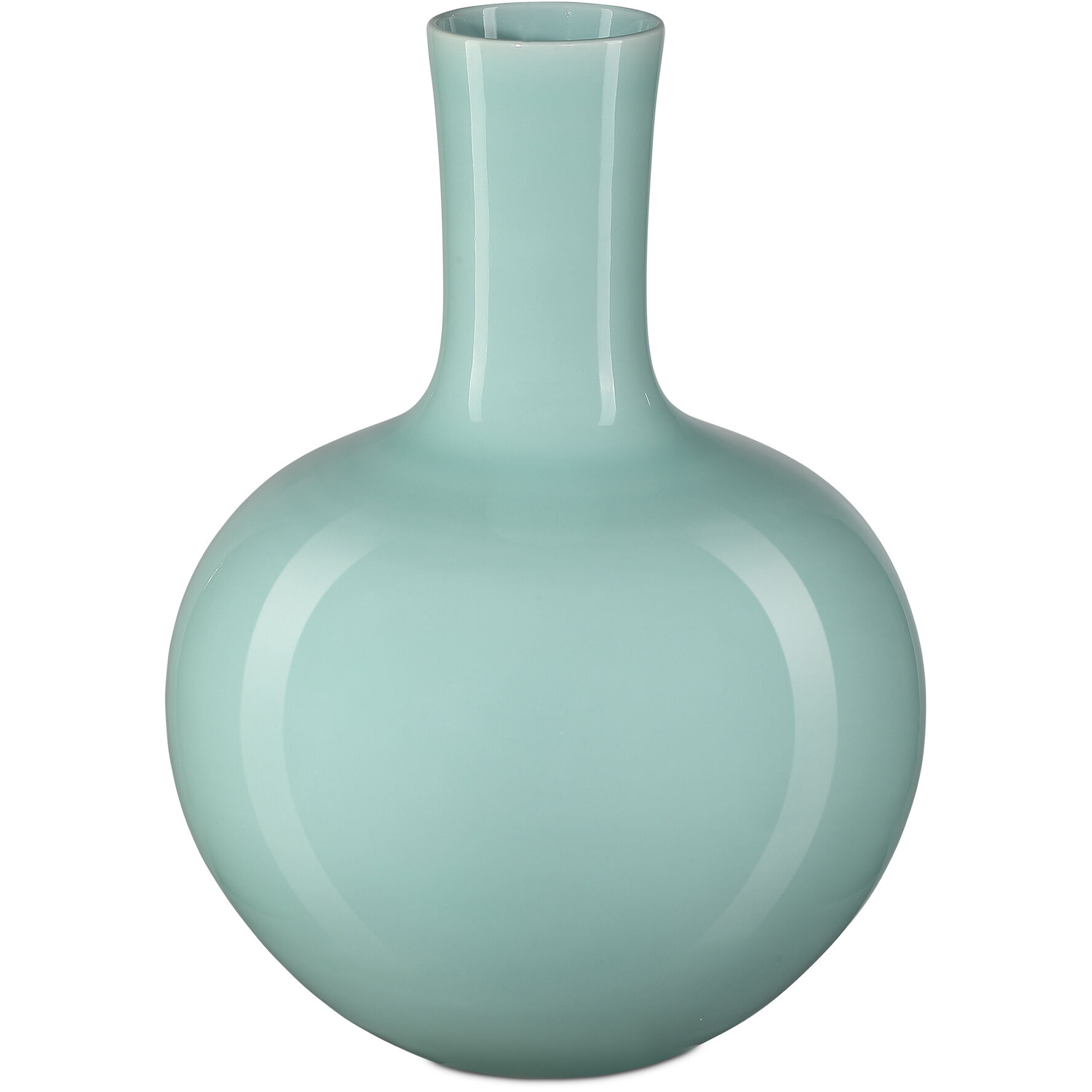 Celadon 15 X 11.25 inch Straight Neck Vase, Medium