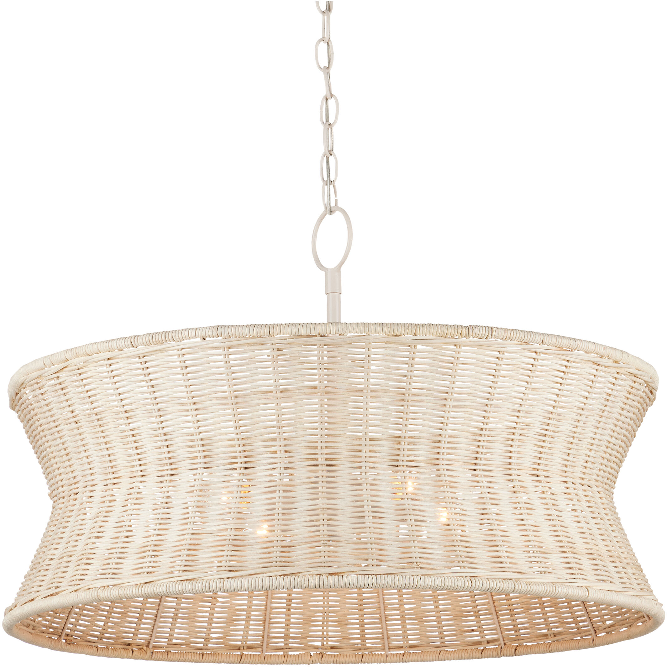 Phebe 4 Light 28.5 inch Bleached Natural and Vanilla Chandelier Ceiling Light