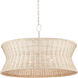 Phebe 4 Light 28.5 inch Bleached Natural and Vanilla Chandelier Ceiling Light