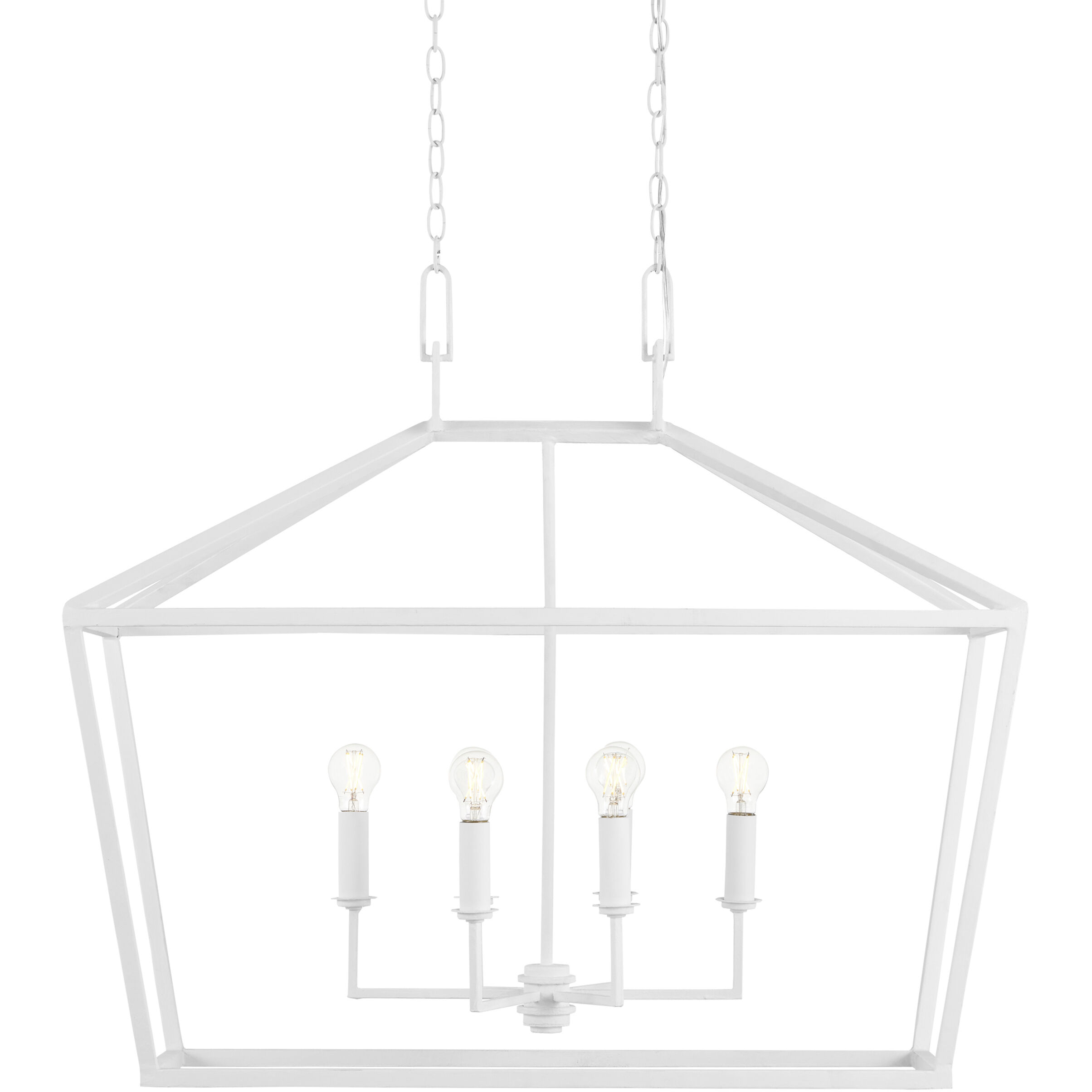 Denison 6 Light 40 inch Gesso White Chandelier Ceiling Light