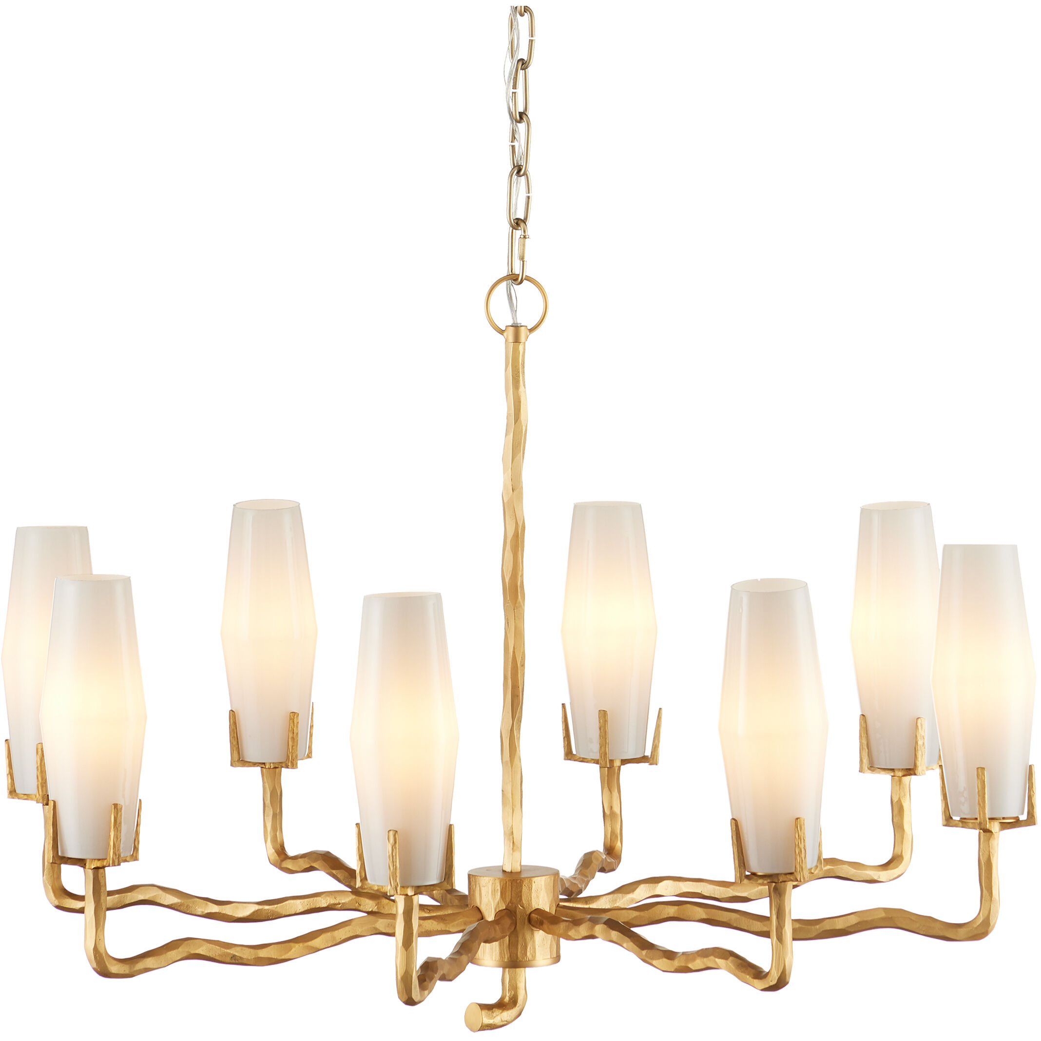Mathilda 8 Light 36 inch White/Matte Gold Chandelier Ceiling Light